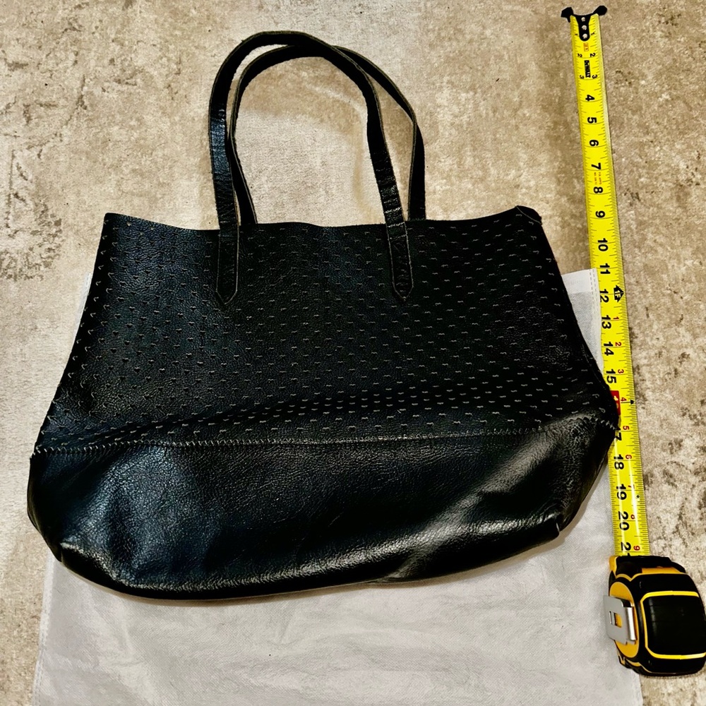 J Crew black heart tote bag
